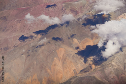 Wallpaper Mural Andes Mountains, Argentina Chile, aerial view. Torontodigital.ca