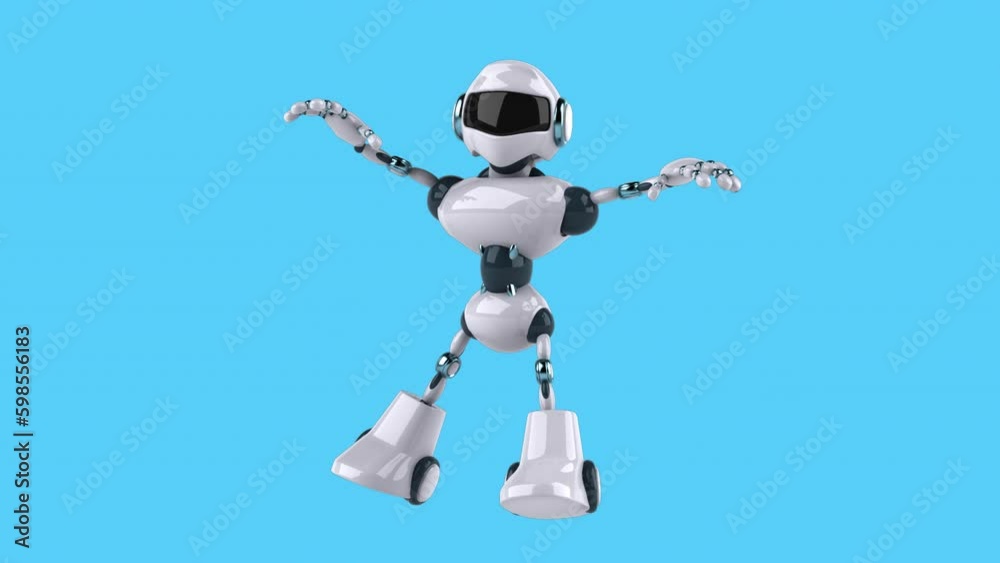 Fun 3D robot dancing (with alpha channel)