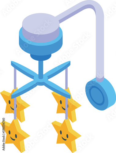 Baby crib toy icon isometric vector. Child care. Service parent