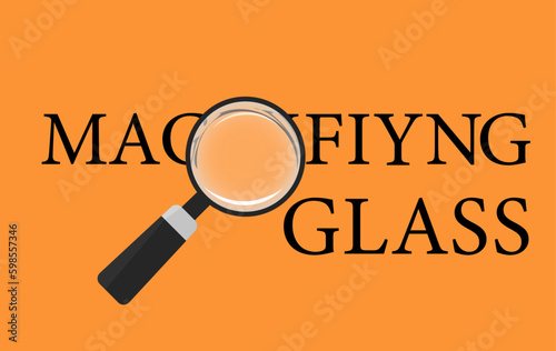 magnifing lense or glass vector.