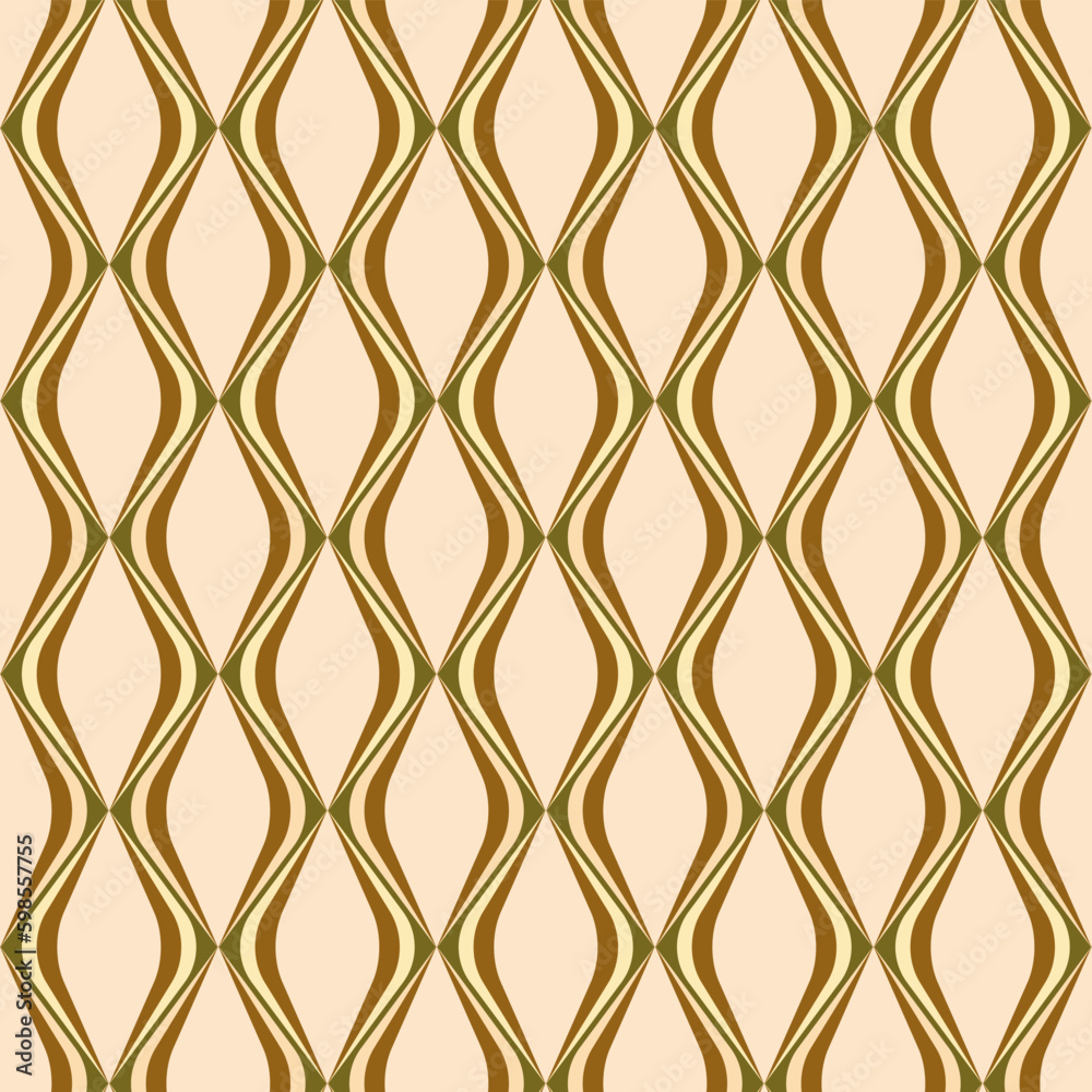 Naklejka premium Seamless abstract geometric pattern. Wave vector pattern