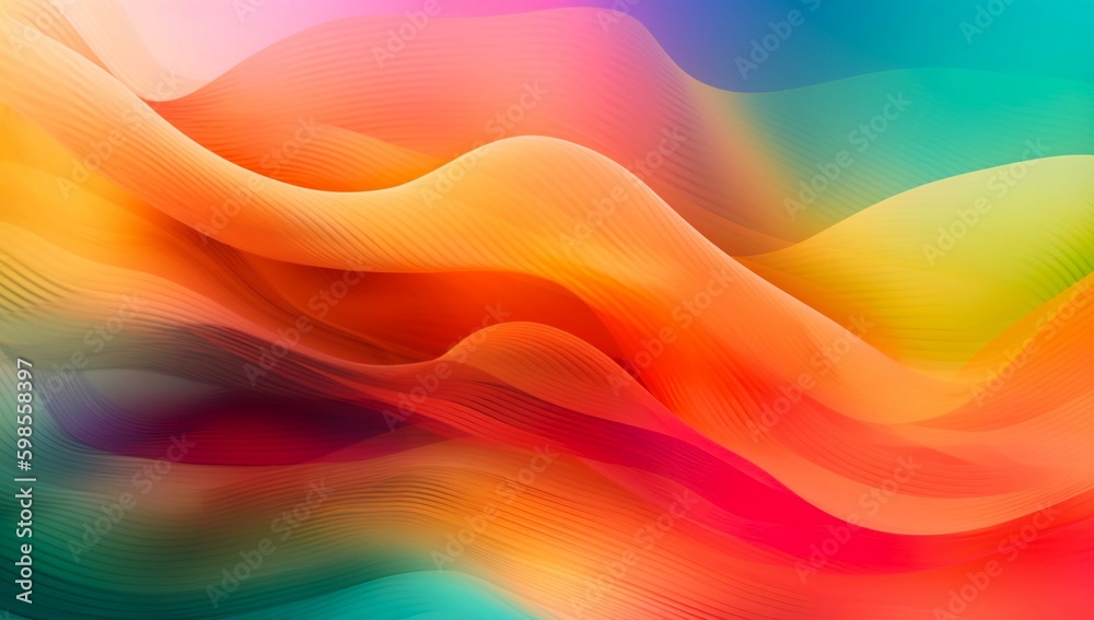 Fototapeta premium Abstract wallpaper with a captivating and colorful fluid pattern