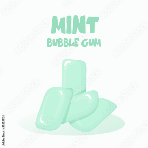 Mint flavor chewing gum.