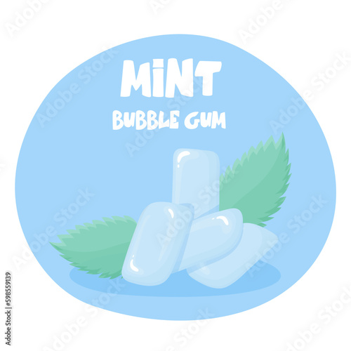 Mint flavor chewing gum.