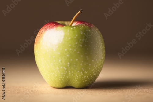 Red Apple on a Solid Background