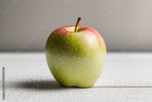 Red Apple on a Solid White Background