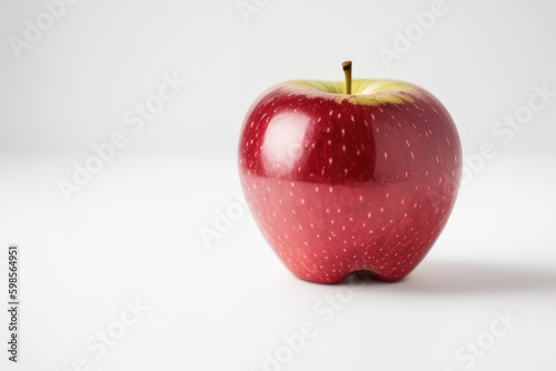 Red Apple on a Solid White Background