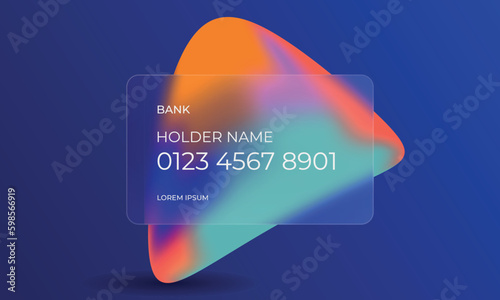 Modern Glass Morphism and Transparent Frame, Transparent card with Blur Effect, Futuristic Glass morphism Style