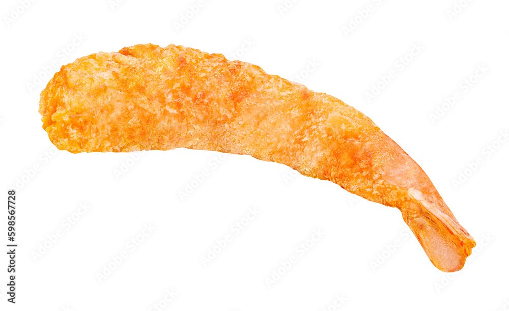Shrimp cooked in batter, isolated on transparent background Shrimp cooked in batter, isolated on transparent background