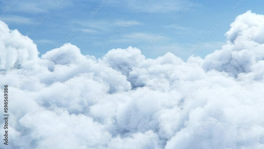 Beautiful Cloudscape. Flying Above the Clouds in Bright Sunny Day. Loopable animation. Beautiful Cloudscape. Flying Above the Clouds in Bright Sunny Day. Loopable animation.