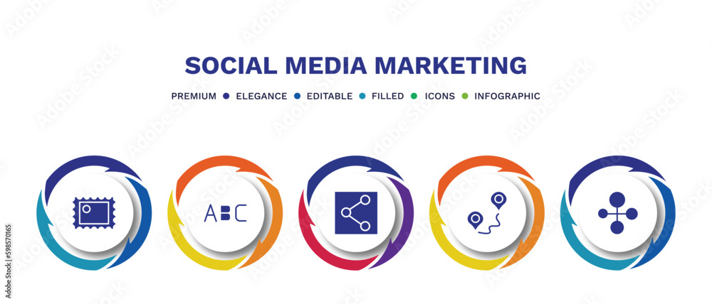 set of social media marketing filled icons. social media marketing filled icons with infographic template. flat icons such as post stamp, letters, photo share, path, social normal vector. set of social media marketing filled icons. social media marketing filled icons with infographic template. flat icons such as post stamp, letters, photo share, path, social normal vector.
