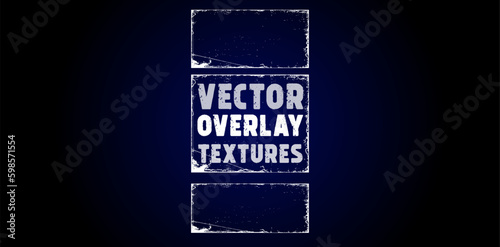 The effect of an old wall with scratches and damage. Collection of textures overlay on the background. Different paint textures with splay effect and drop ink splashes. Stamp overlay. Vector set