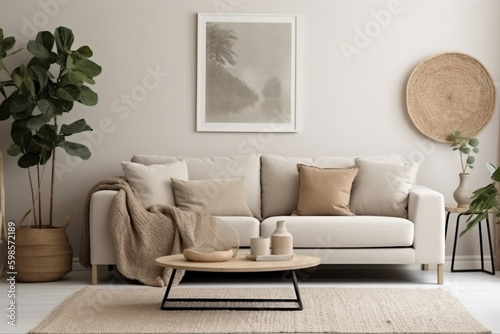 Modern stylish living room interior © lovephotos