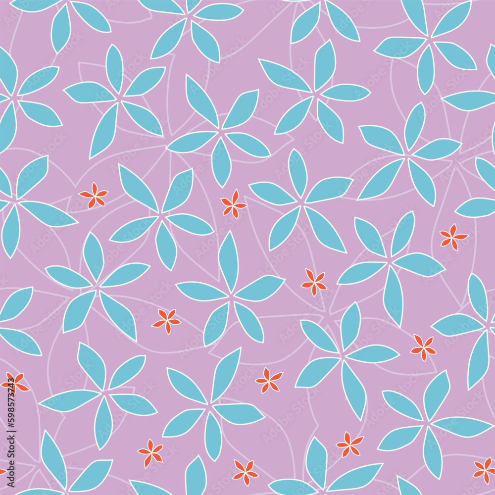 Vector pink lavender seamless pattern background: First Blue Spring. Vector pink lavender seamless pattern background: First Blue Spring.