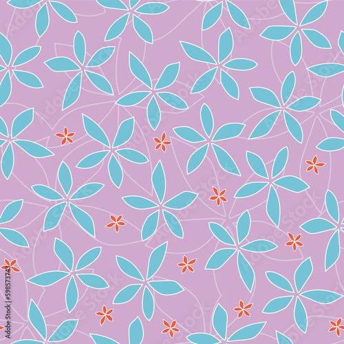 Vector pink lavender seamless pattern background  First Blue Spring.