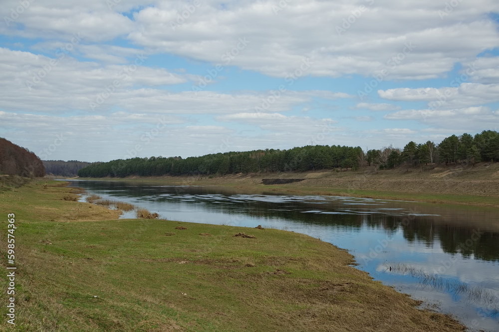 The Volga River near the town of Staritsa. The Volga River near the town of Staritsa.