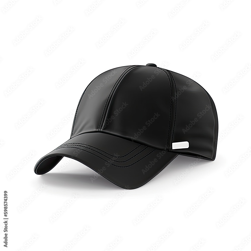 Adjustable baseball cap with an embroidered logo isolated on a white background, generative ai Adjustable baseball cap with an embroidered logo isolated on a white background, generative ai