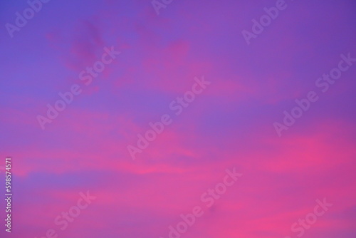 clouds in the purple evening sky