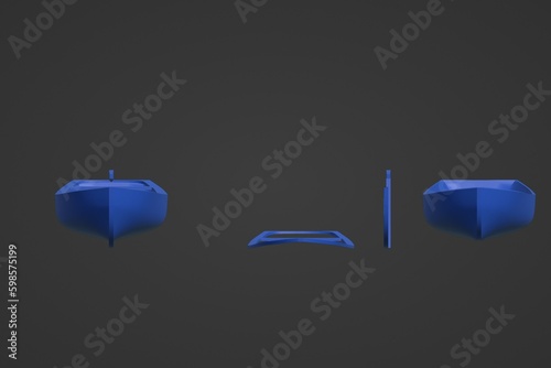 3d illustration. Ship boat jolly
