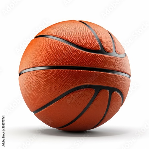  Basketball with official size and weight isolated on a white background, generative ai © 3D Station