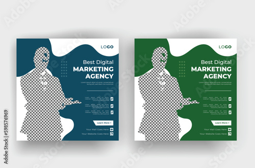 minimal and colorful business corporate modern social media post design and creative design, Online Business Promotion modern Professional Expert Digital Marketing Agency