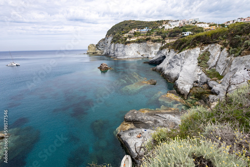 natural pools in Cala Feola on the island of Ponza. Ponziane or Pontine Islands archipelago, Lazio, Italy photo