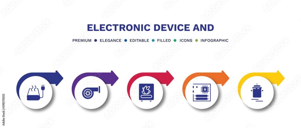 set of electronic device and filled icons. electronic device and filled icons with infographic template.flat icons such as electric blanket, turbine, furnace, motherboard, pressure cooker vector. set of electronic device and filled icons. electronic device and filled icons with infographic template.flat icons such as electric blanket, turbine, furnace, motherboard, pressure cooker vector.