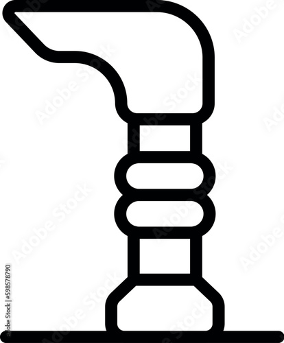 Crowbar bar icon outline vector. Thief tool. Hand steel