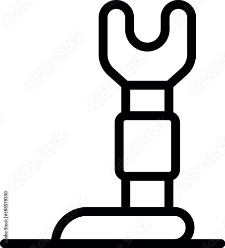Pry crowbar icon outline vector. Bar tool. Work metal