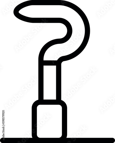 Work crowbar icon outline vector. Bar tool. Lever thief