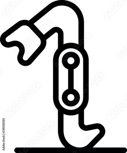 Crime crowbar icon outline vector. Bar tool. Level claw