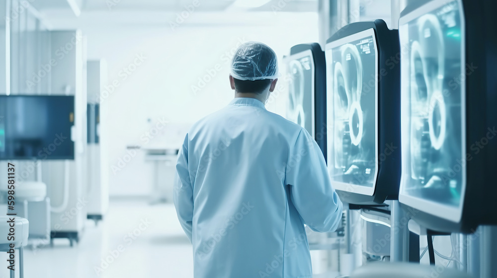 Doctor in modern clinic, generative ai Doctor in modern clinic, generative ai