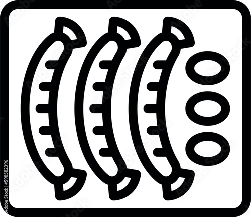 Polish bbq sausages icon outline vector. Poland country. Food city