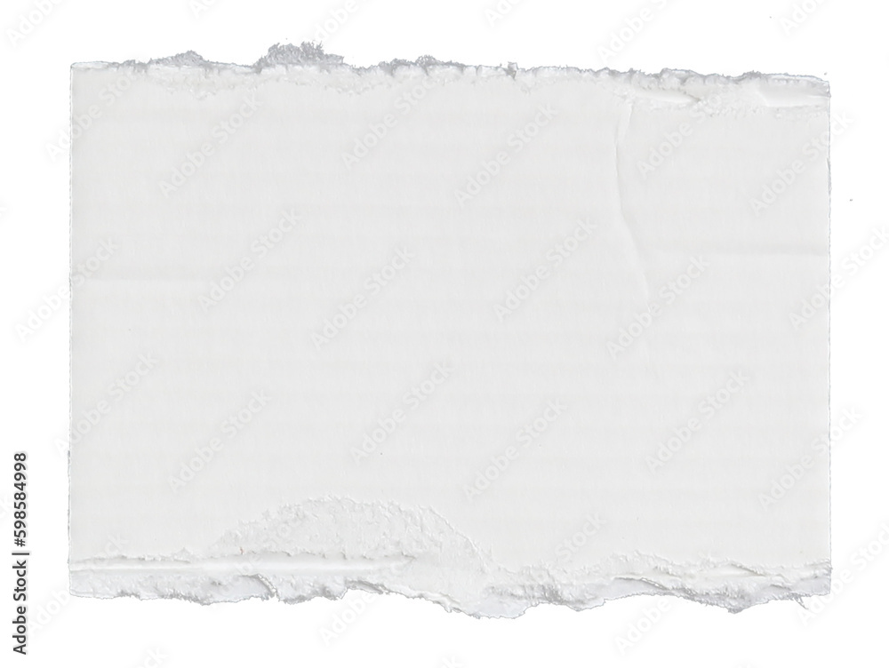 piece of white corrugated paper on transparent background png file - obrazy, fototapety, plakaty 