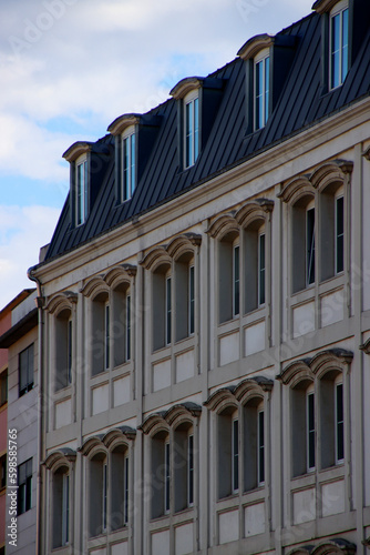 Facade of a building in Bilbao  Spain