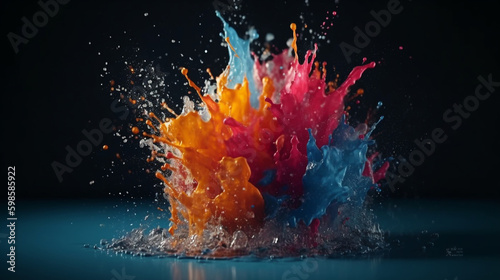 splash color background. Generative AI