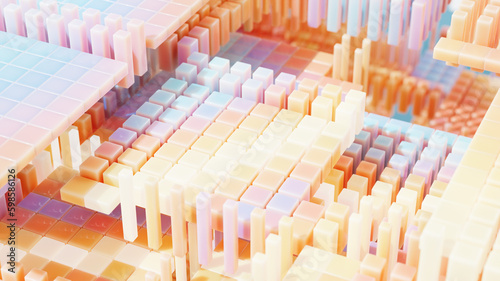 Abstract background. Lots of colorful plastic rectangular blocks.