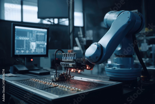 robot mechanical arm industry technology motherboard Generative AI