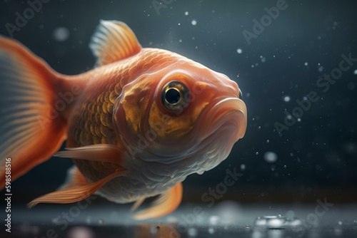 Illustration of a goldfish. Generative AI
