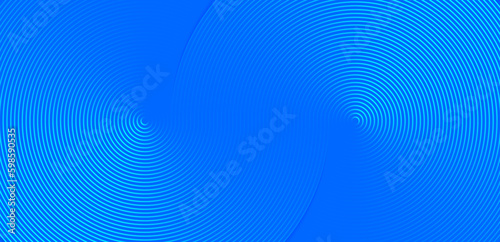 Abstract blue background with shiny circle lines. Modern futuristic blue gradient geometric lines graphic design. Suit for poster, cover, banner, brochure, website, flyer. Vector illustration