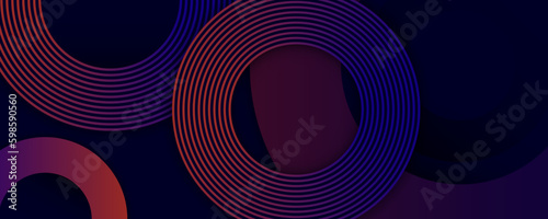 Abstract gradient circle shape background with shadow decoration. Modern overlap geometric shape graphic design. Futuristic concept. Suit for banner, brochure, card, cover, poster, website