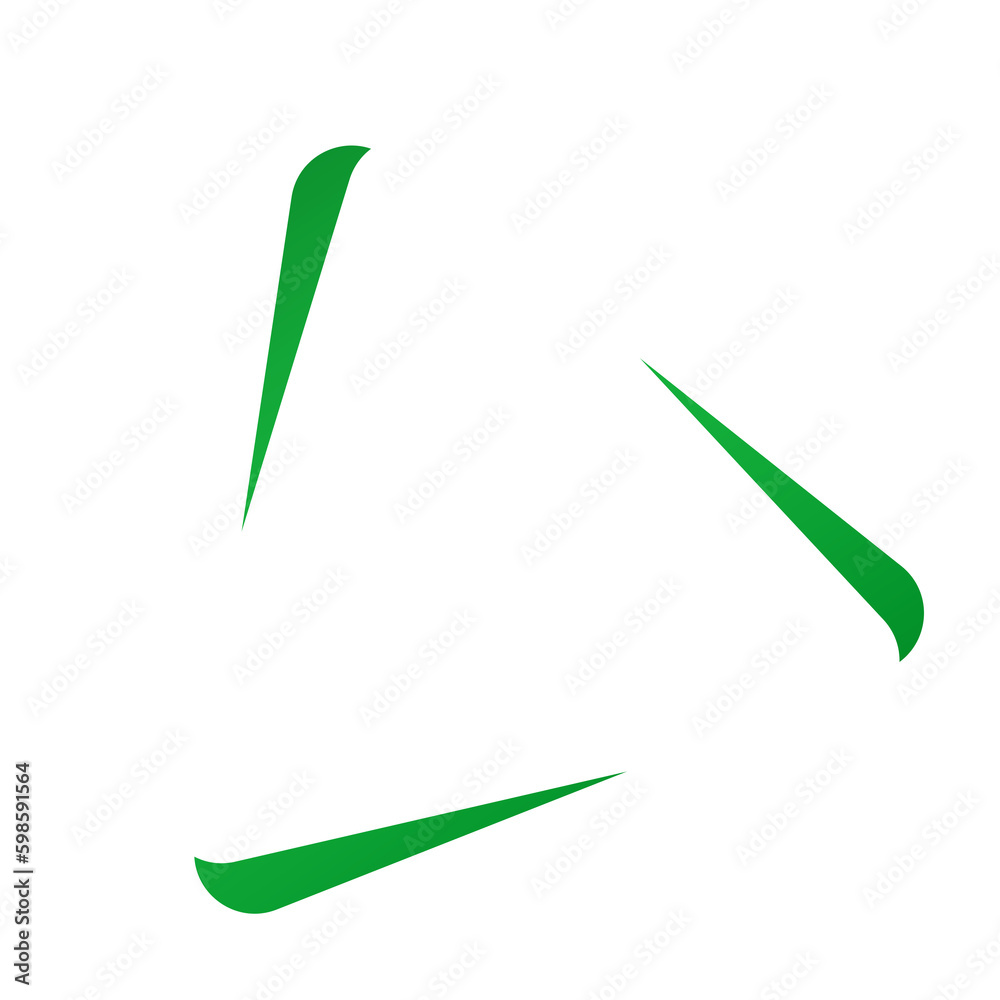 white banner triangle green frame