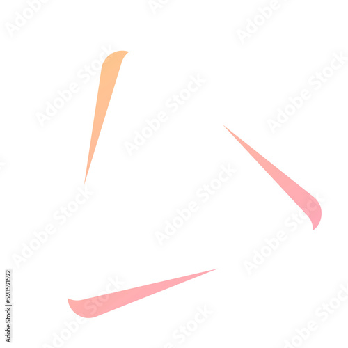 white banner triangle pink frame