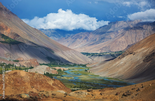 Valley in Hindu Kush mountains. Beautifull landscape Pakistan
