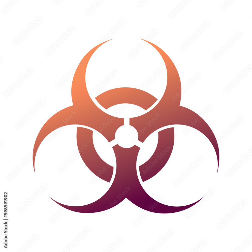 Abstract symbol of toxicity. Toxic waste symbol