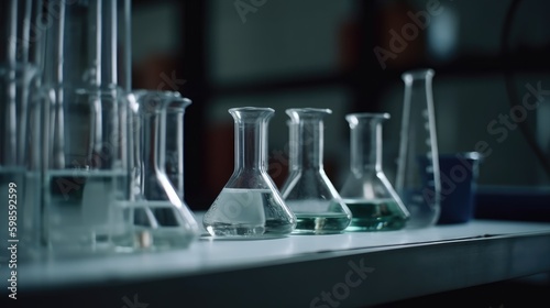 Laboratory with glassware