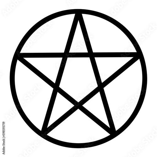 satanic line icon