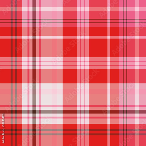 Seamless pattern in exciting red and pink colors for plaid, fabric, textile, clothes, tablecloth and other things. Vector image.