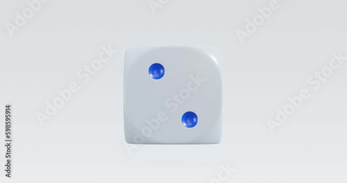 3d render of rolling dice with motion blur for casino or gambling concept, ..