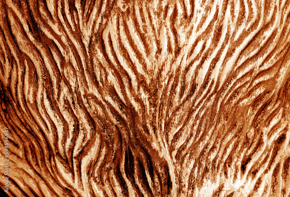 Metal rough surface with blur effect in orange tone. Metal rough surface with blur effect in orange tone.